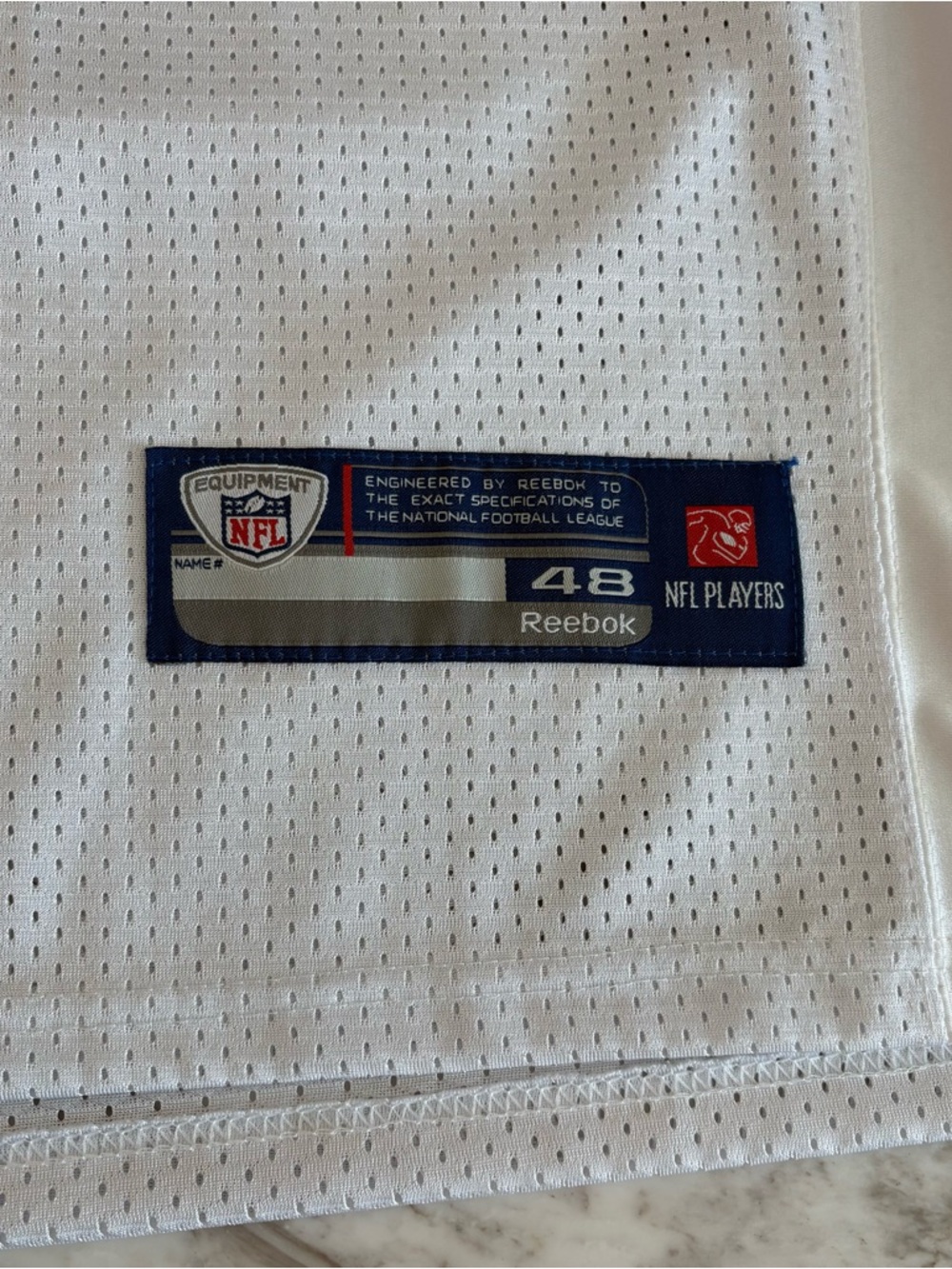 Reebok White Black and Gold #9 Football Jersey - Picture 4 of 10